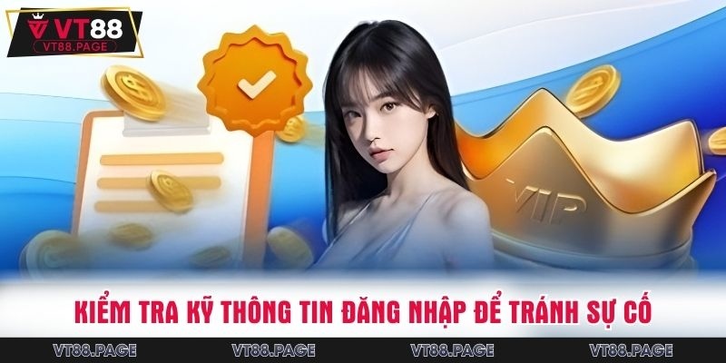 Kiểm tra kỹ thông tin đăng nhập để tránh sự cố